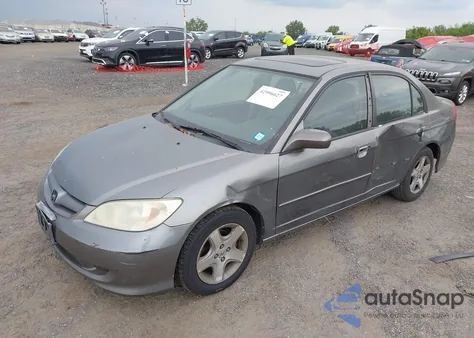 2005 Honda Civic Ex из США, поврежденный, VIN 2HGES26895H512143